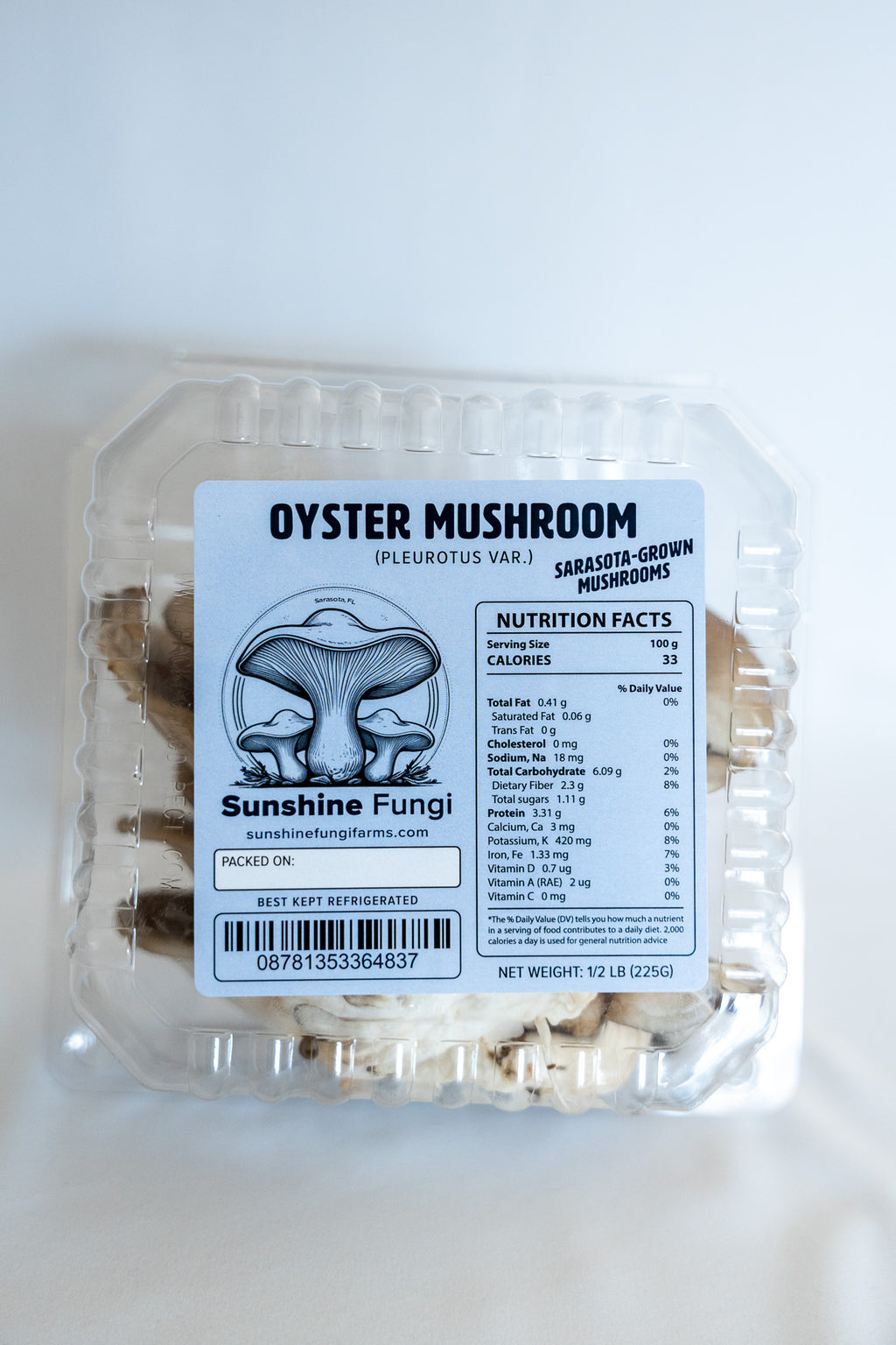 Fresh Blue Oyster Mushrooms